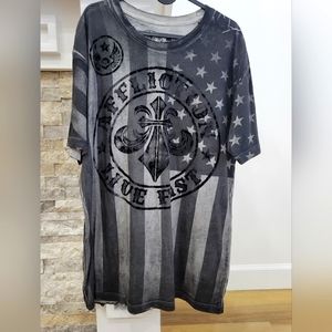 Large Affliction Men's Black Graphic T-Shirt
